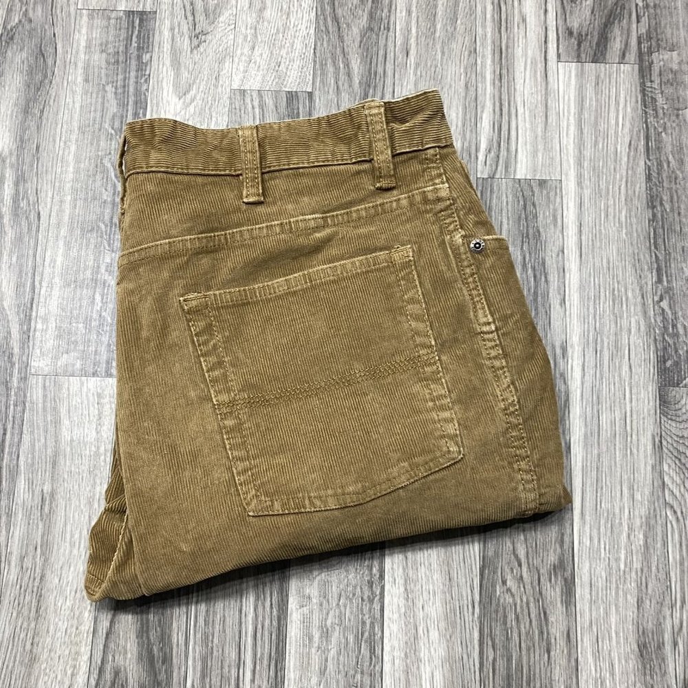 L.L. BEAN Straight Leg Stretch Khaki Corduroy Pants Men's Size 34 W